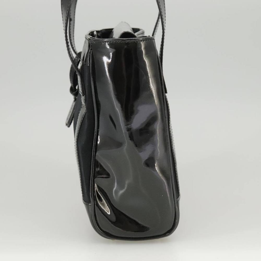 GUCCI Hand Bag Enamel Black Auth ti2465 - Picture 3 of 16